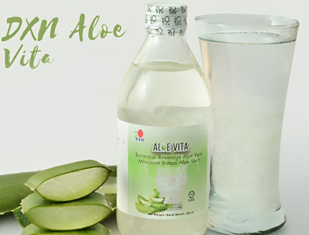 Jus DXN Aloe Vita Bio : Boisson santé Aloe Vera pour une hydratation optimale et une peau radieuse.